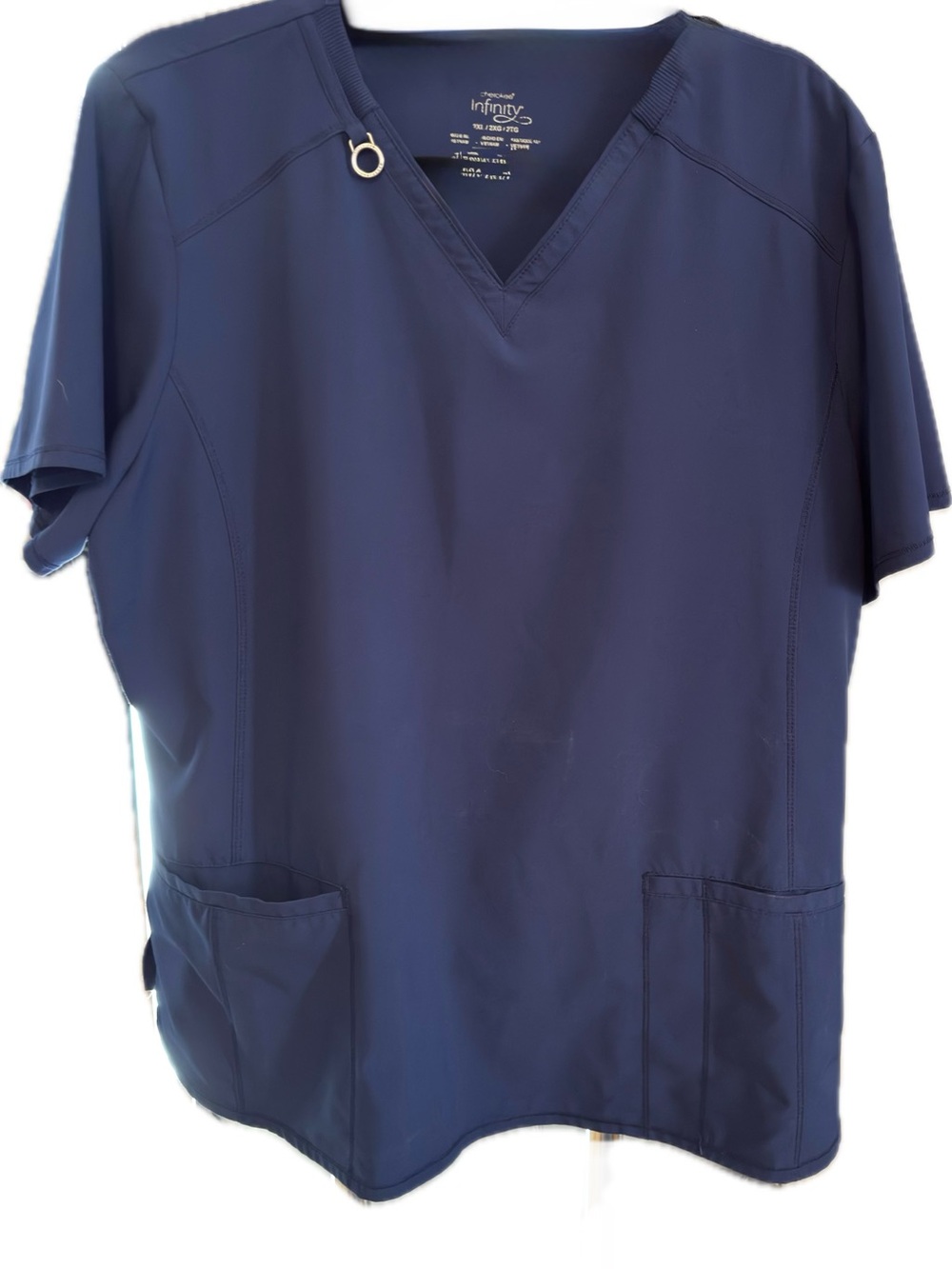 NFINITY Navy V-Neck Scrub Top